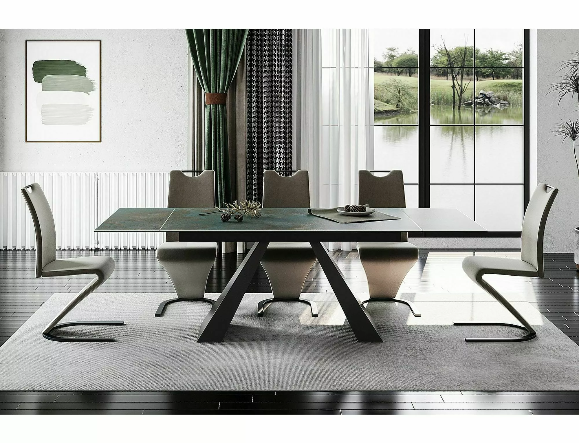 Stół Salvadore Ceramic Ossido Verde 160/240cm - obrazek 5