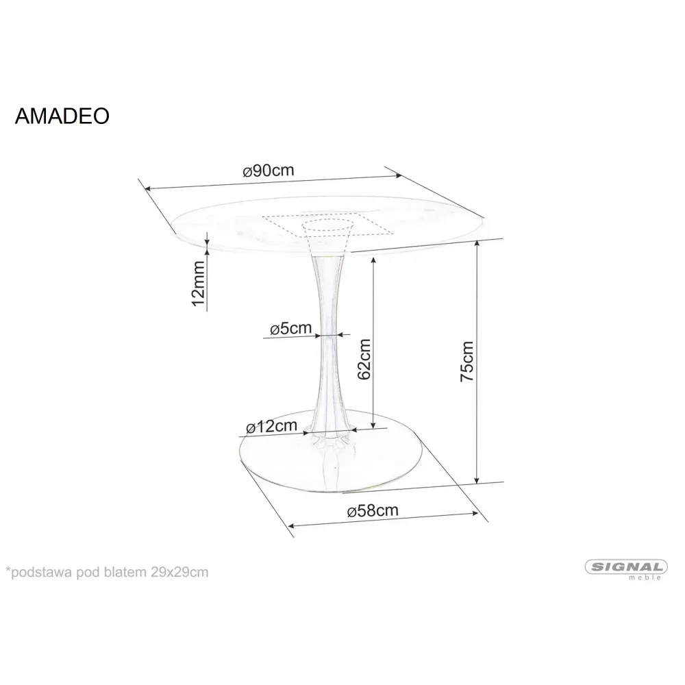 Stół Amadeo 90cm - Image 6