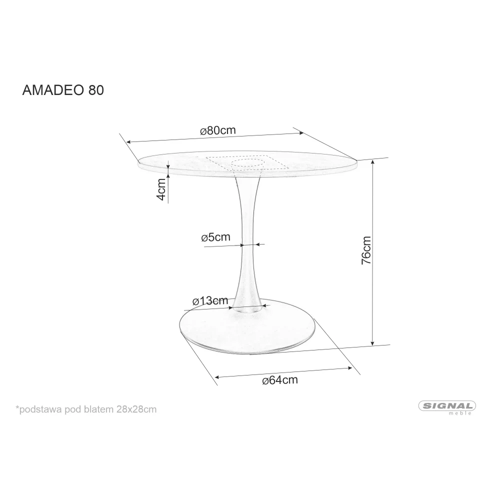 Stół Amadeo 80cm - Image 6